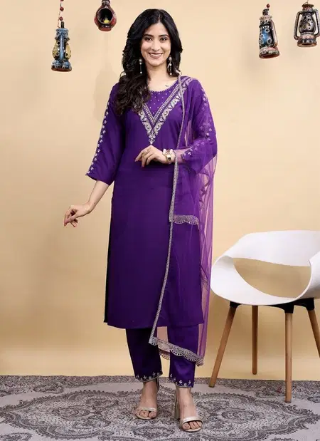 Bs 150 Blend Cotton With Embroidery Work Kurti With Bottom Dupatta Wholesale Online